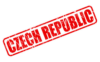 CZECH REPUBLIC red stamp text