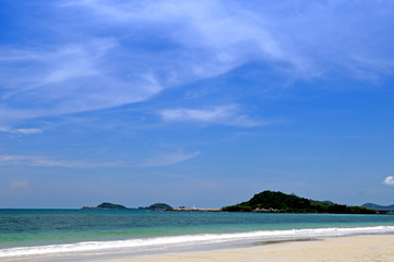 Beautiful tropical beach in Hat Nang Ram , Thailand