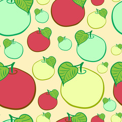 Seamless color apples