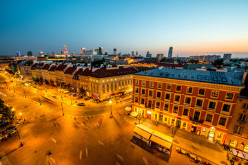 Fototapeta na wymiar Top view of the old town in Warsaw