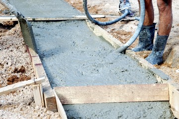 Заливка бетона