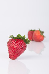 Fresh strawberries on background