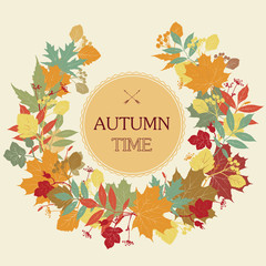 Autumn abstract floral background.