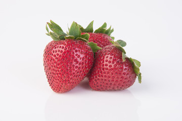 Fresh strawberries on background