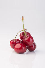 Fresh cherry berry on background