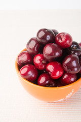 Fresh cherry berry on background