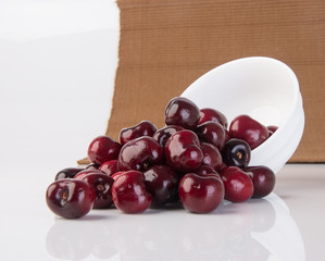 Fresh cherry berry on background