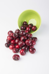 Fresh cherry berry on background
