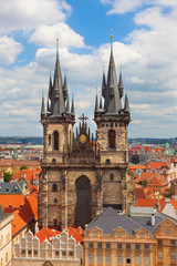 Fototapeta premium Tyn Church in Old Town Square Prague