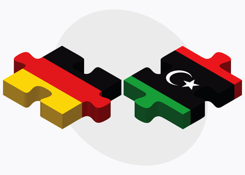 Germany and Libya Flags