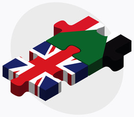 United Kingdom and Sudan Flags
