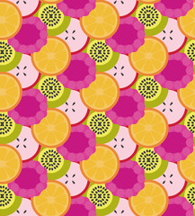 Vector fruits seamless pattern