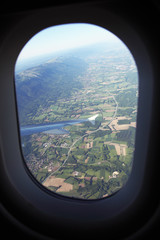 View on earth from plane illuminator