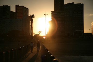 Boardwalk Durban South Africa: Shot of Boardwalk in Durban at sunset. Picture taken March 2013.