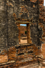 Naklejka premium Old Temple of Ayuthaya, Thailand