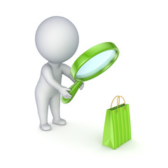 3d person and plastic bag.