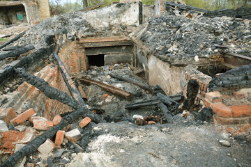 part of thre burned house