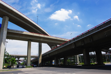 Croisements d'autoroutes en Chine dans une grande