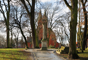 Naklejka premium Old park in Swiecie. Poland