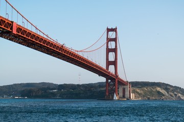 Fototapeta na wymiar Under Golden Gate bridge