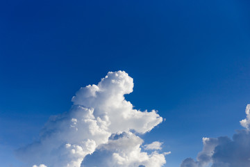 Cloud in the clear sky, background