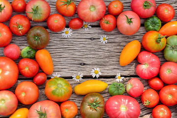 Background from fresh tomatoes