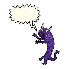 cartoon devil with speech bubble