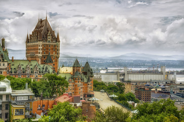 Fototapeta premium Chateau Frontenac w mieście Quebec w Kanadzie