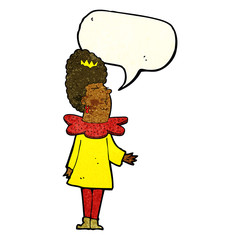 cartoon queen with speech bubble
