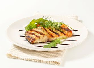 Grilled carp fillet