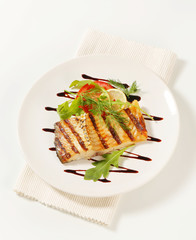 Grilled carp fillet