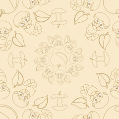 Funny caterpallars pattern