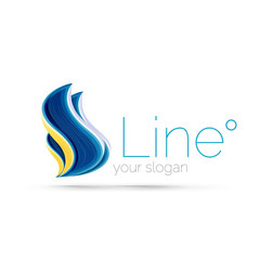 Abstract wave line logo