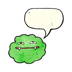 cartoon vampire cloud with speech bubble