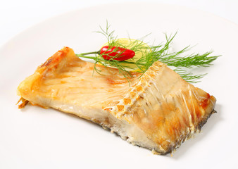 Oven baked carp fillet