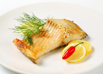 Oven baked carp fillet