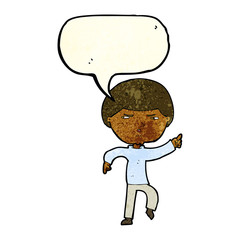 cartoon annoyed man with speech bubble