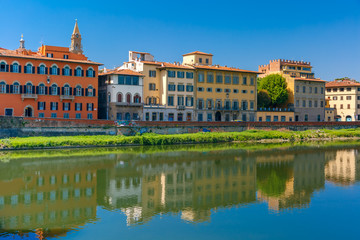 Quay of the river Arno in Florence, Italy