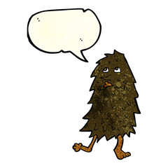 cartoon monster with speech bubble