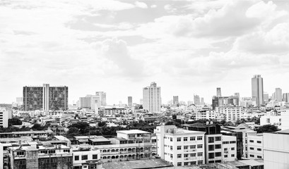 View of Bangkok city on the Thonburi side