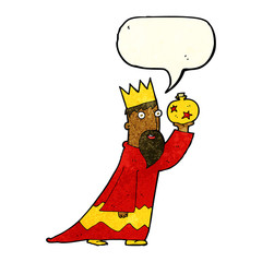one of the three wise men with speech bubble