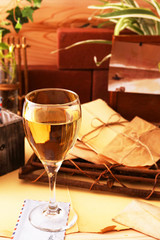 ワインと古い便箋