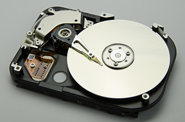 open cover hard disk computer