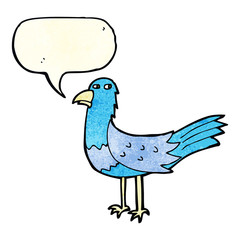 cartoon bird with speech bubble