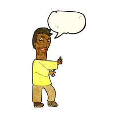 cartoon angry man with speech bubble