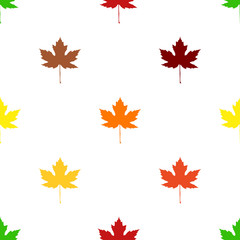 Fototapeta premium Autumnal Maple Leaf seamless pattern