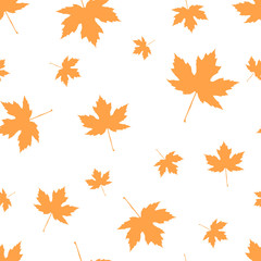 Fototapeta premium Autumnal Maple Leaf seamless pattern