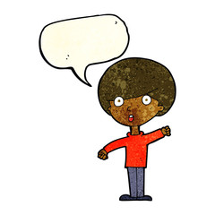 cartoon shocked boy with speech bubble