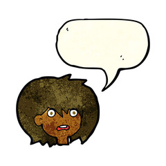 cartoon shocked expression  with speech bubble
