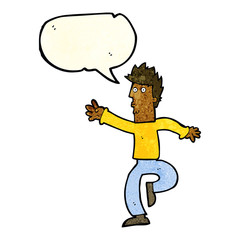 Fototapeta premium cartoon urgent man with speech bubble